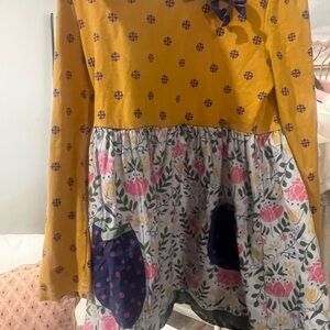🌷Matilda & Jane Floral Yellow and Pink Long Sleeve Dress/Shirt🌷